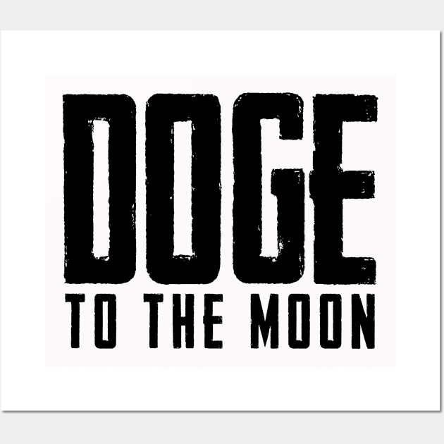 Doge to the Moon (Dark) Wall Art by StickSicky